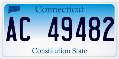 CT license plate AC49482