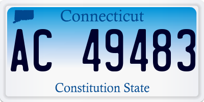 CT license plate AC49483