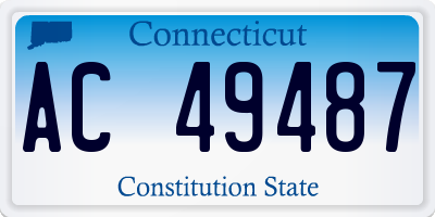 CT license plate AC49487