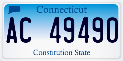 CT license plate AC49490