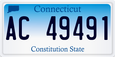 CT license plate AC49491