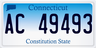 CT license plate AC49493
