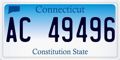 CT license plate AC49496