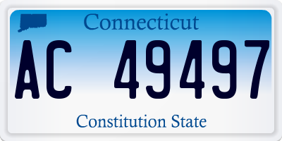 CT license plate AC49497