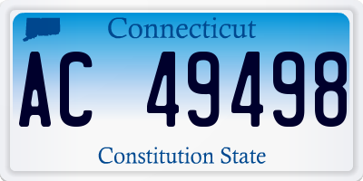 CT license plate AC49498