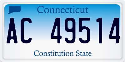 CT license plate AC49514