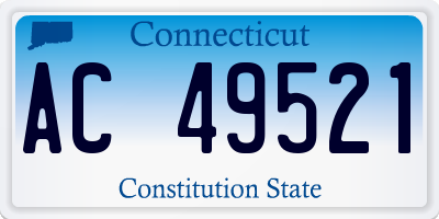 CT license plate AC49521