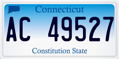 CT license plate AC49527