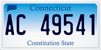 CT license plate AC49541