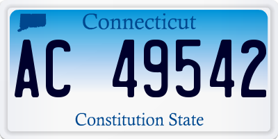 CT license plate AC49542