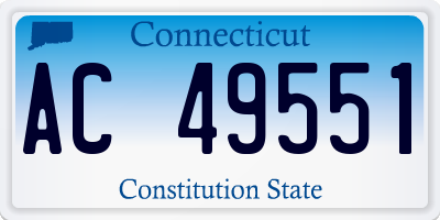 CT license plate AC49551