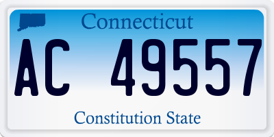 CT license plate AC49557