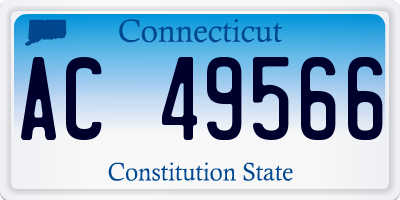 CT license plate AC49566