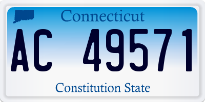 CT license plate AC49571