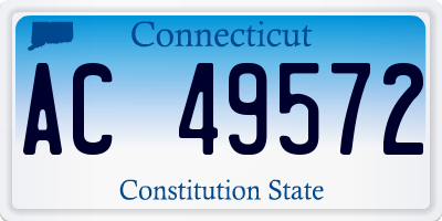 CT license plate AC49572