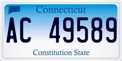 CT license plate AC49589