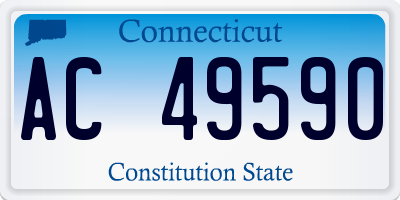 CT license plate AC49590
