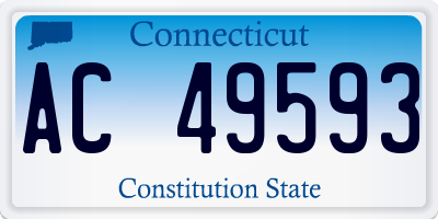 CT license plate AC49593