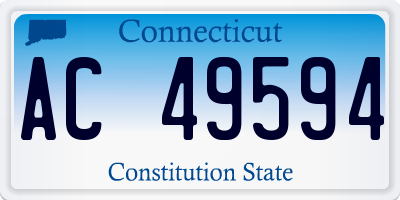 CT license plate AC49594