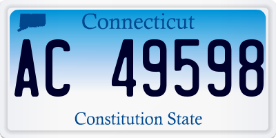 CT license plate AC49598