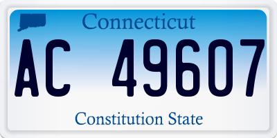 CT license plate AC49607