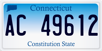 CT license plate AC49612