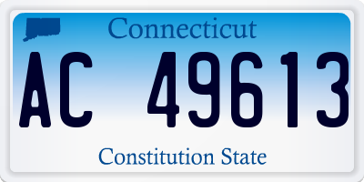 CT license plate AC49613