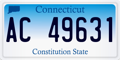 CT license plate AC49631