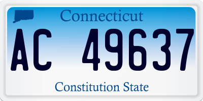 CT license plate AC49637