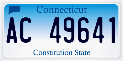 CT license plate AC49641