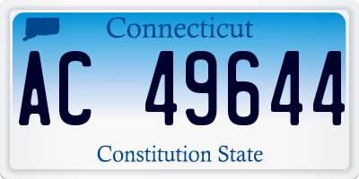CT license plate AC49644