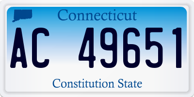 CT license plate AC49651
