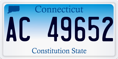 CT license plate AC49652