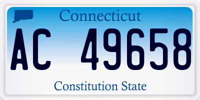 CT license plate AC49658
