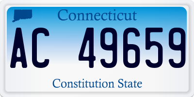 CT license plate AC49659