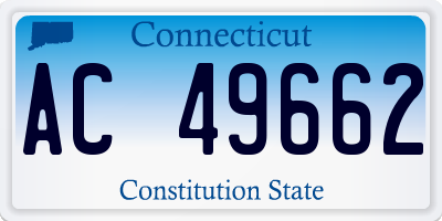 CT license plate AC49662