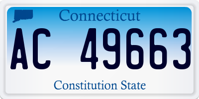 CT license plate AC49663