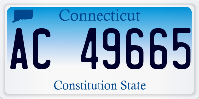 CT license plate AC49665