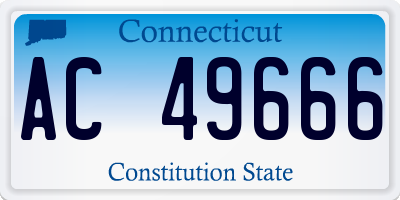 CT license plate AC49666