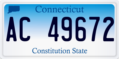 CT license plate AC49672