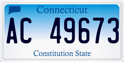CT license plate AC49673