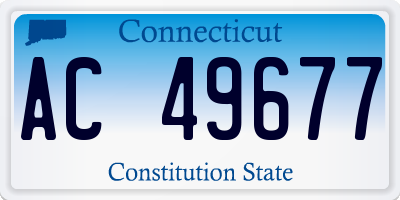 CT license plate AC49677