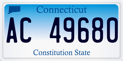 CT license plate AC49680