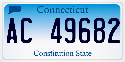 CT license plate AC49682