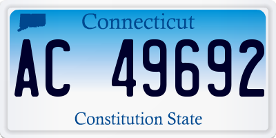 CT license plate AC49692