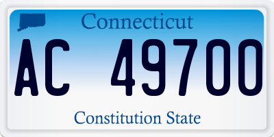 CT license plate AC49700