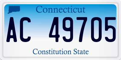 CT license plate AC49705