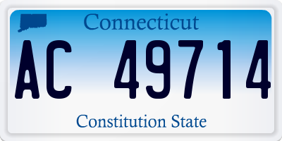 CT license plate AC49714