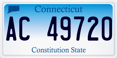 CT license plate AC49720