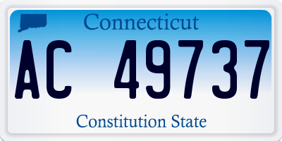 CT license plate AC49737